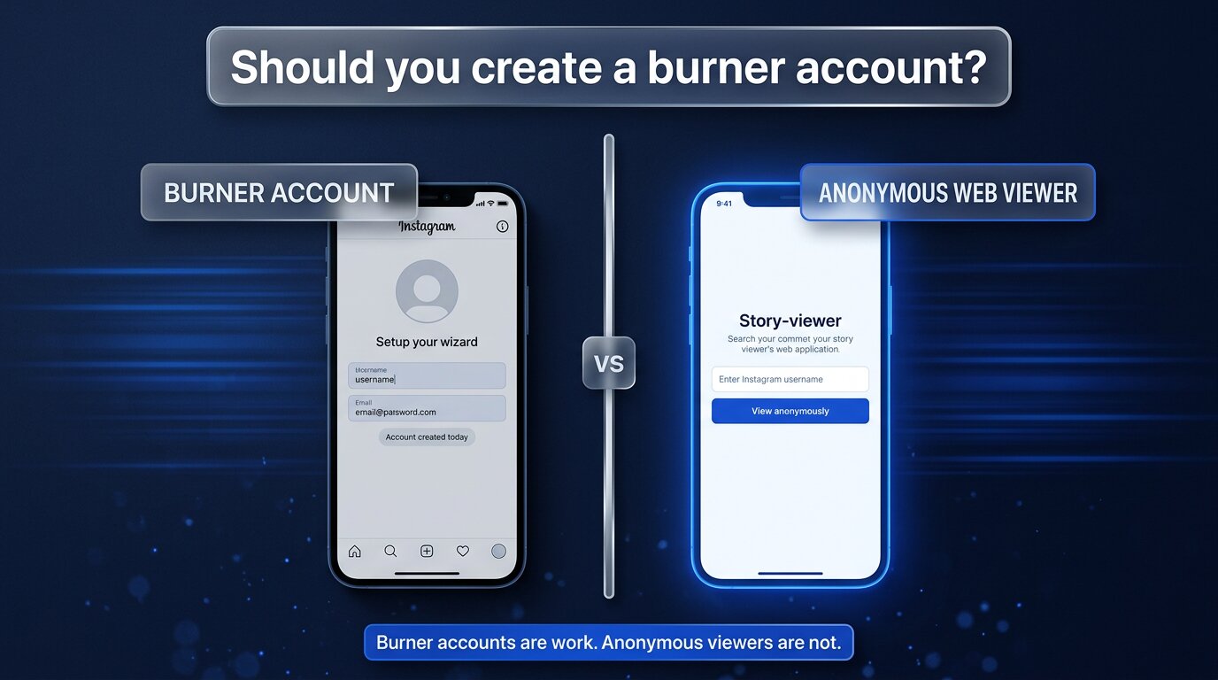 Burner account vs anonymous web viewer comparison