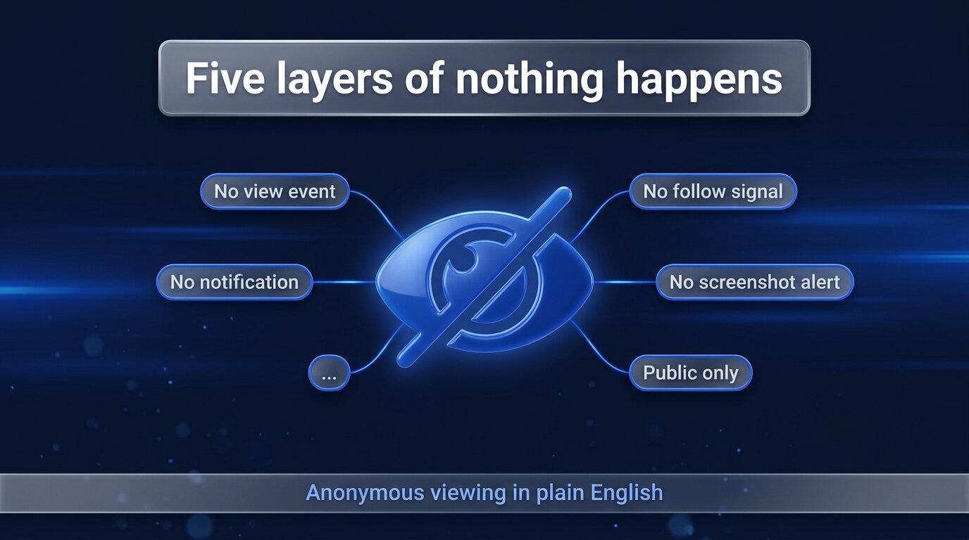 Five layers of nothing happens during anonymous viewing
