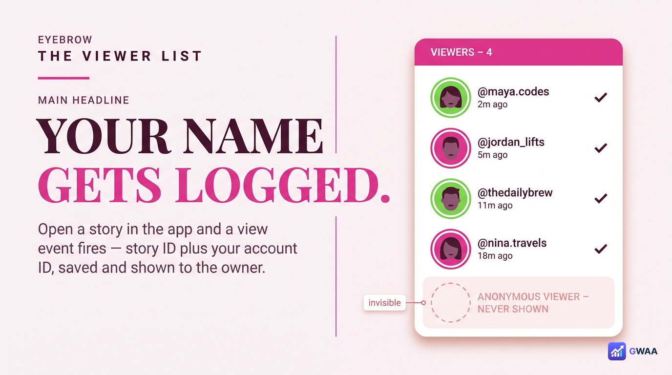 Instagram story viewer panel showing logged usernames