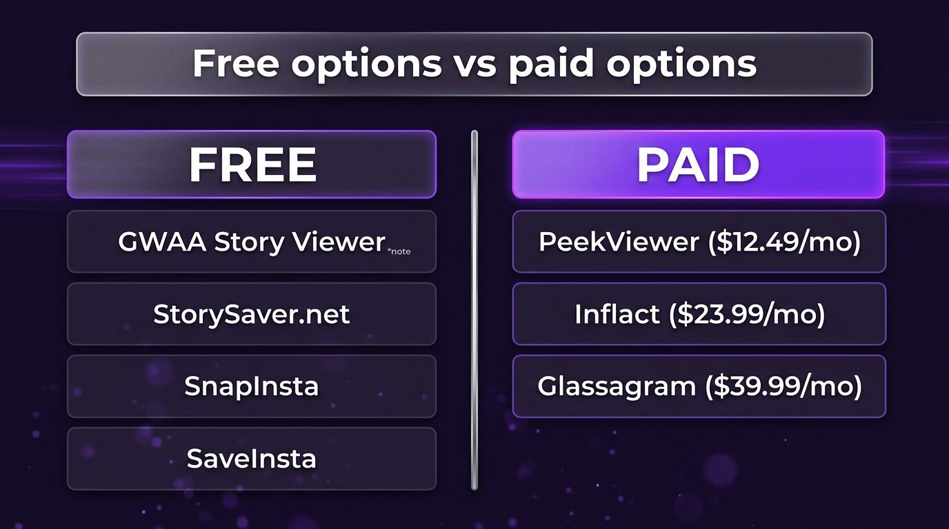 Free anonymous viewers vs paid premium options