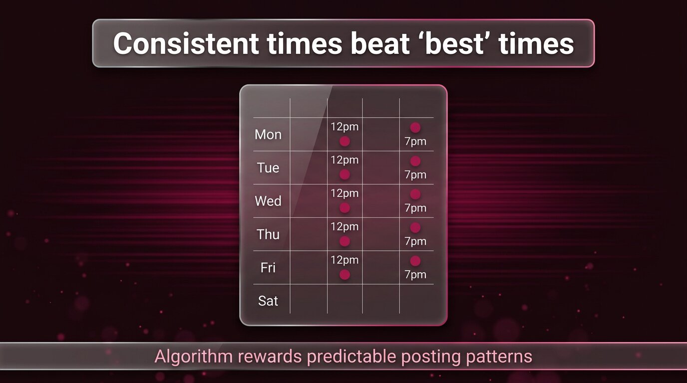 Consistent posting times beat perfect times