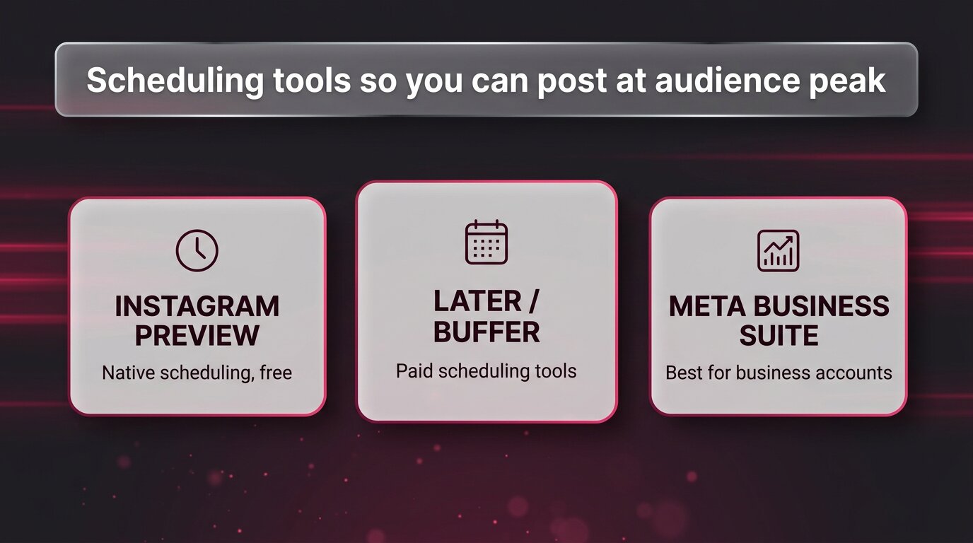 Three Instagram scheduling tools - Preview Later Meta Suite
