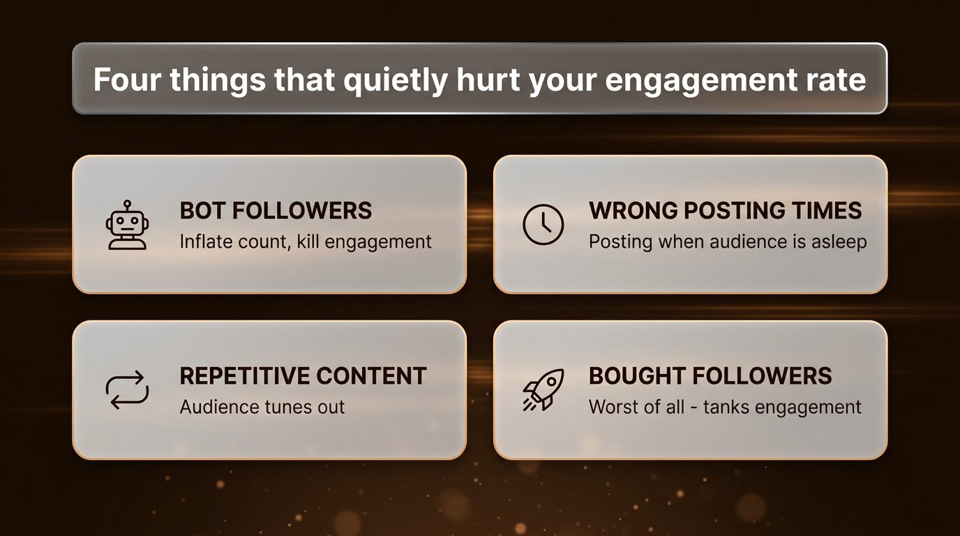 Four things that quietly tank Instagram engagement rate