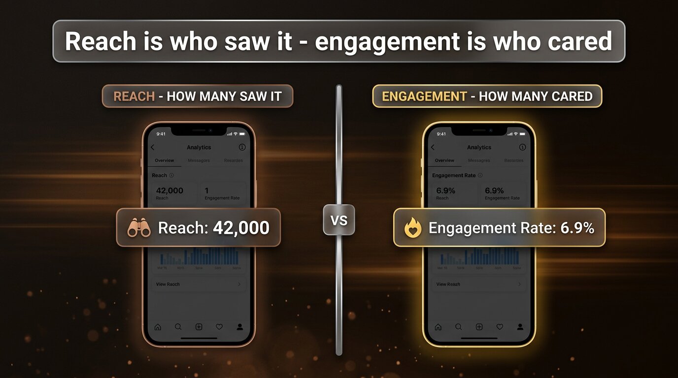 Reach vs engagement rate - how many saw vs how many cared