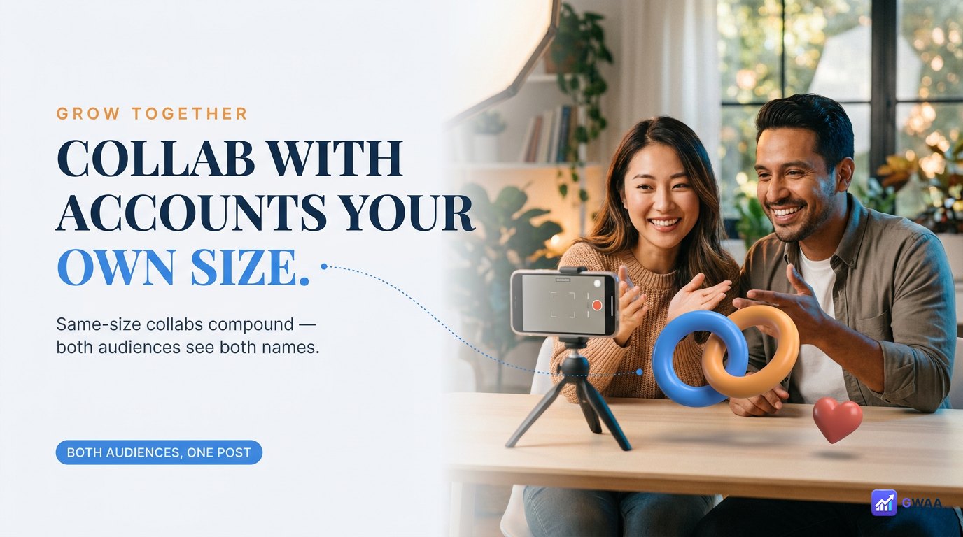 Collaborate with similar-sized accounts in your niche