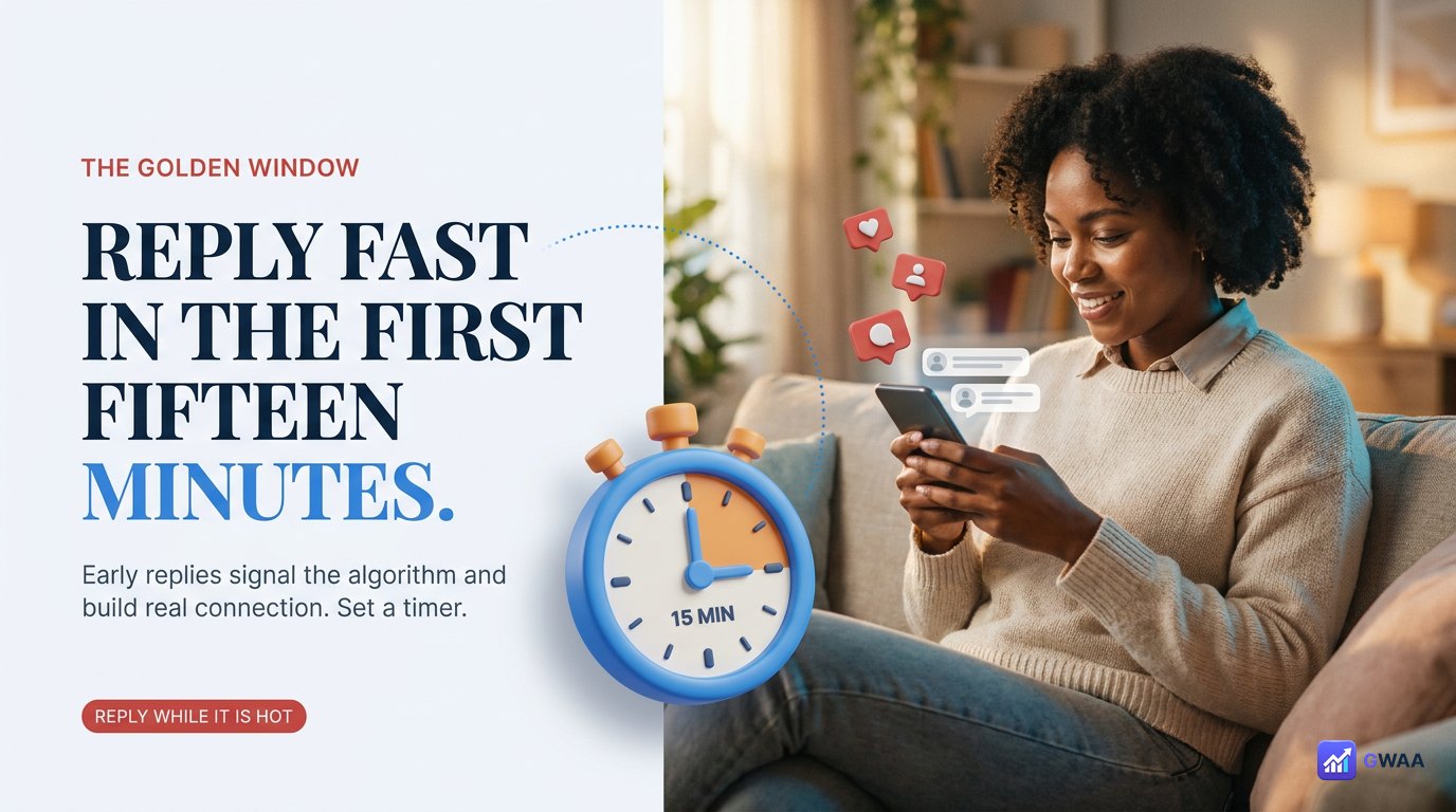 Reply to comments fast - especially first 15 minutes