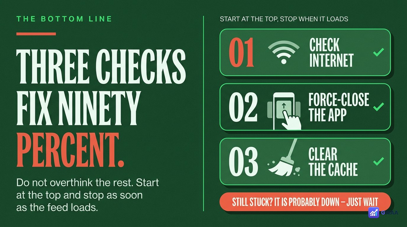 Three checks that fix 90 percent of Instagram refresh errors