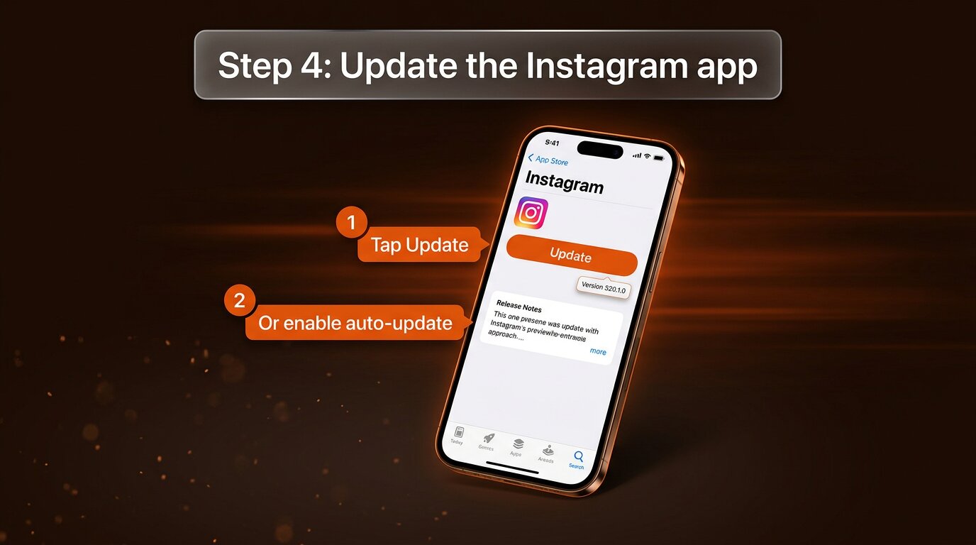 Update Instagram app from App Store