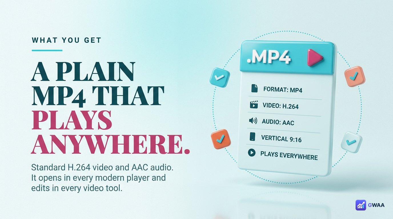 Standard MP4 file details from reel download