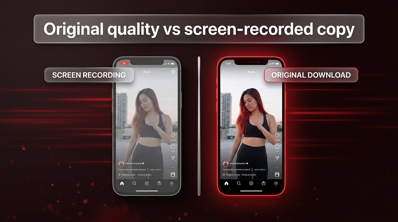 Screen recording vs original-quality download