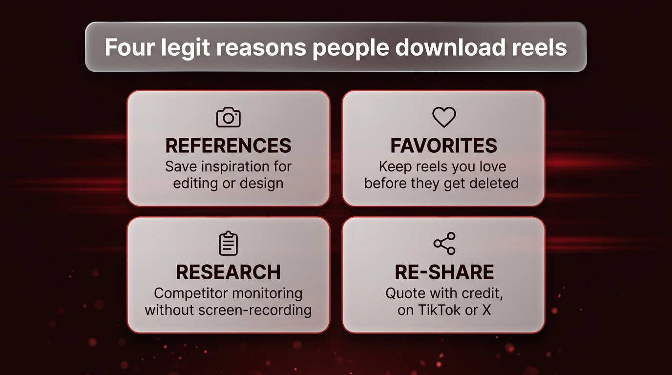 Four legit reasons people download Instagram reels
