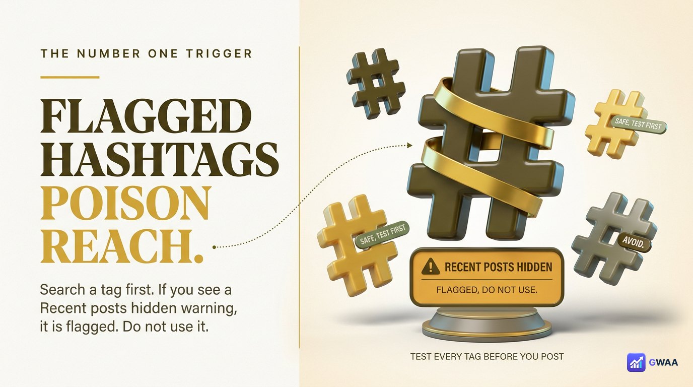 Hashtag with 'recent posts hidden' Community Guidelines warning