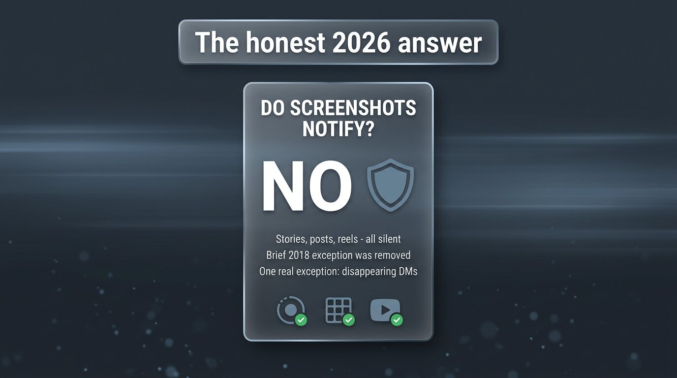 Does Instagram notify on screenshots - the direct NO answer