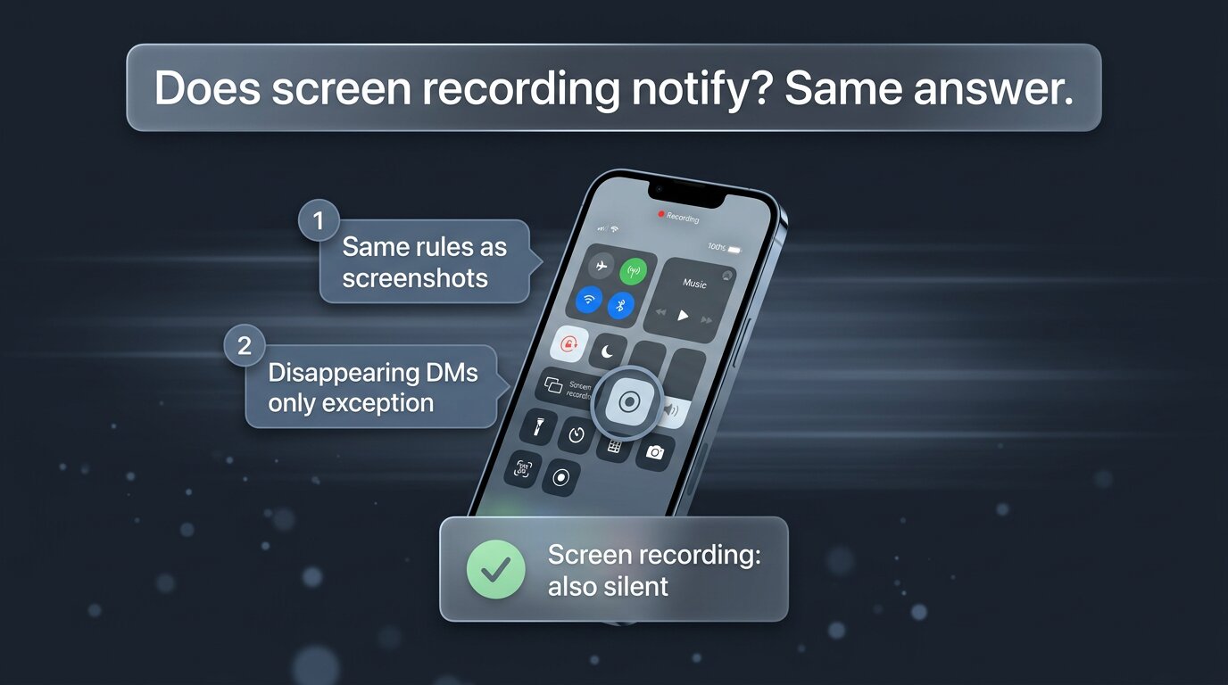 Screen recording follows the same rules as screenshots