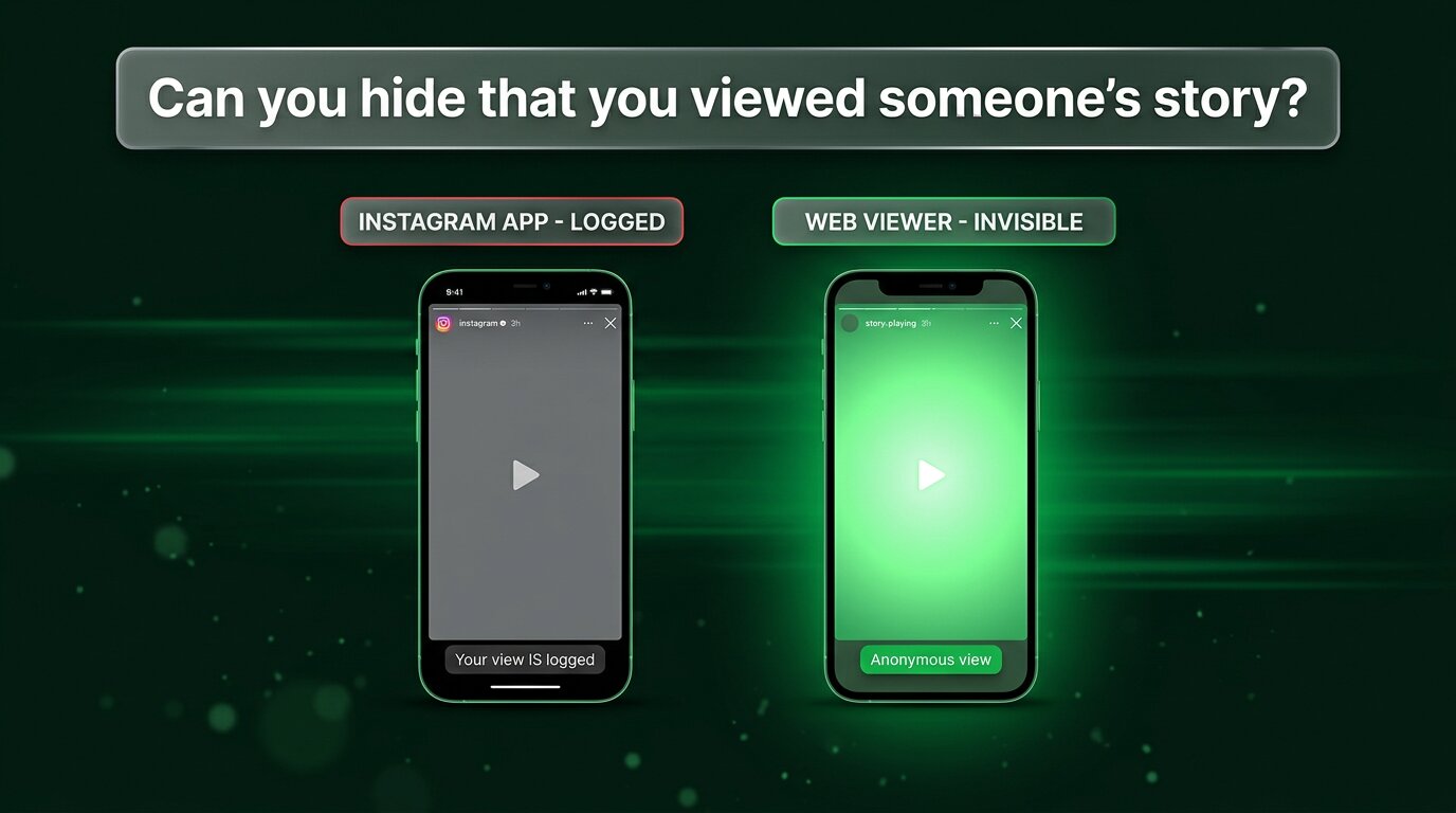 Hide story viewing - use a web viewer instead of Instagram app