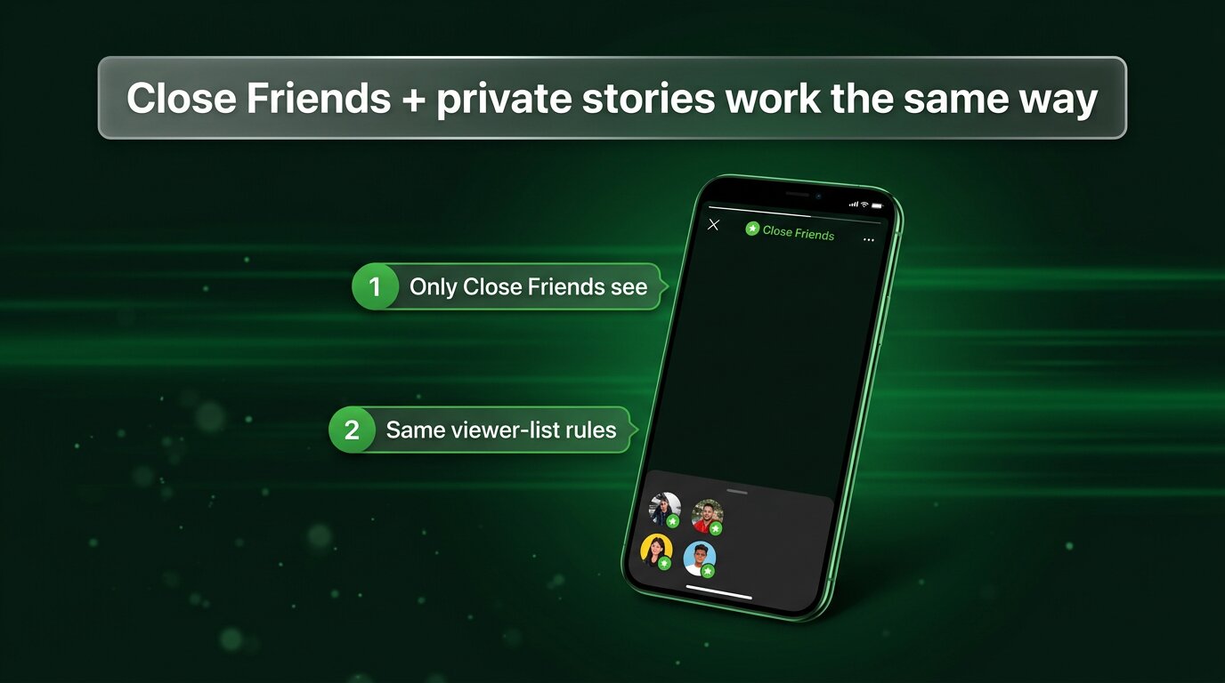Close Friends stories work the same way as regular stories