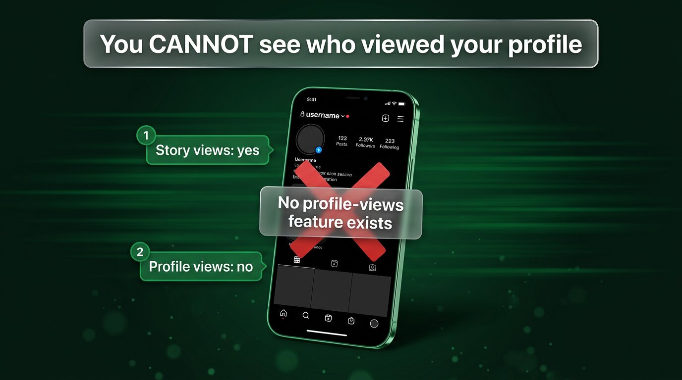 No profile views feature exists on Instagram