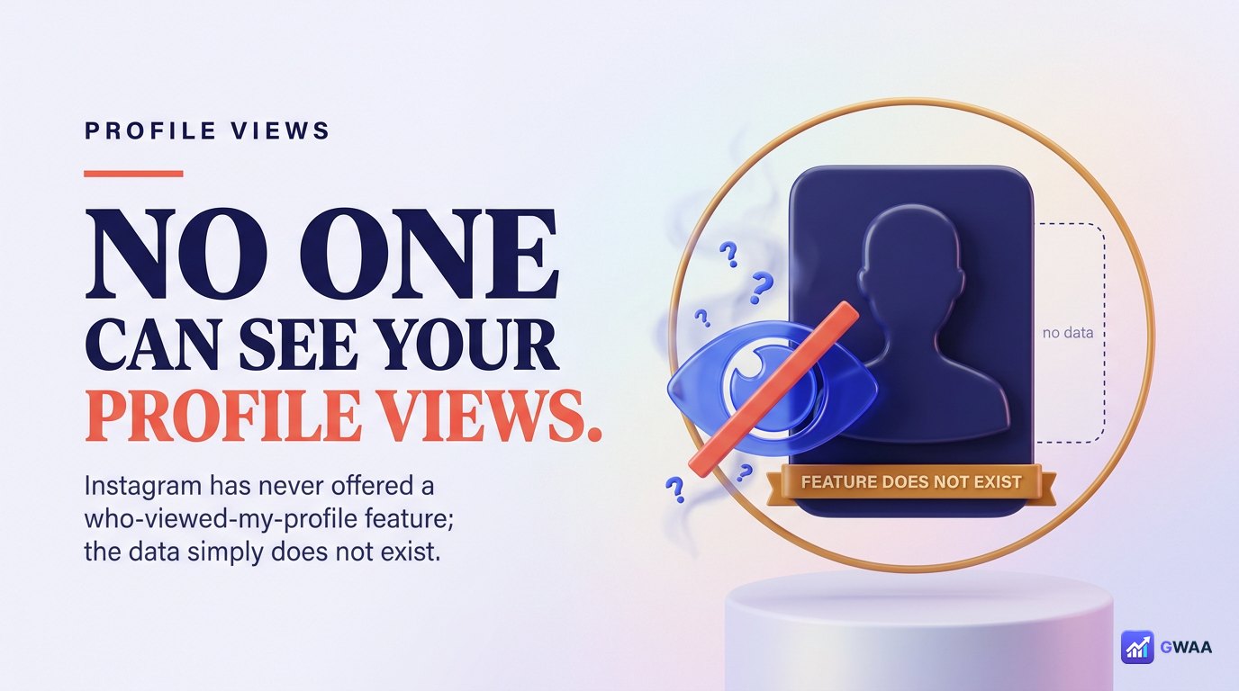 No profile views feature exists on Instagram