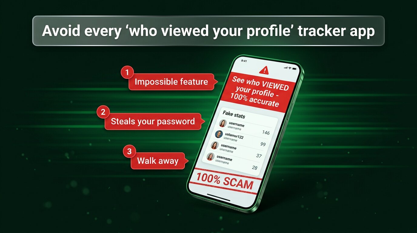 Tracker apps claiming to show who viewed your profile are scams