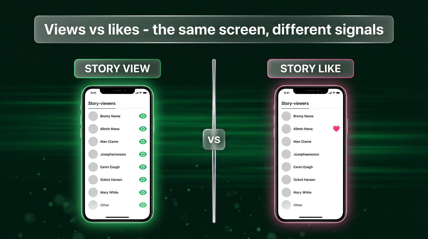 Story view vs story like - same screen, different signals
